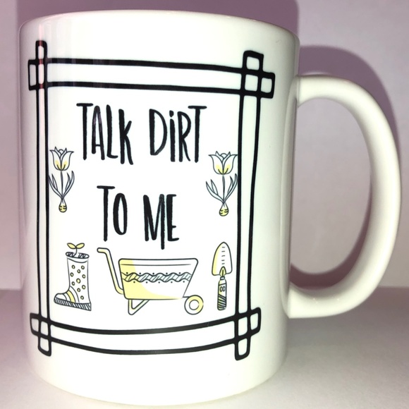 BARN OWL DESIGNS Talk Dirt To Me Funny Garden Mug for Gardeners Coffee Tea NWT! - Picture 2 of 10